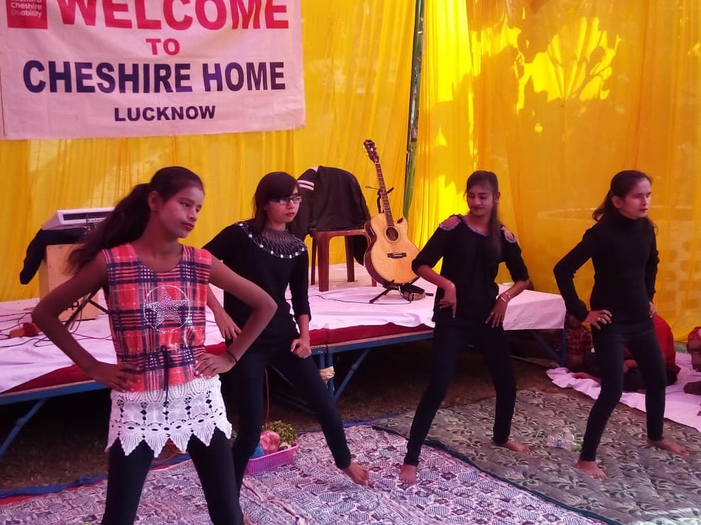 Students performing a dance at a NAB Lucknow event